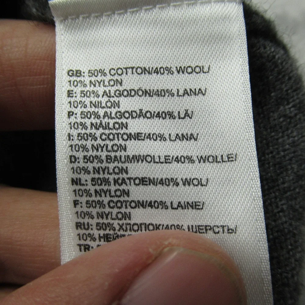 The North Face Wool Sweater Mens Large Gray Blend Quarter Zip Soft Warm VTG Rare